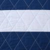 Twin Size 2 Piece Coastal Reversible Navy Blue White Sharks Cotton Quilt Set