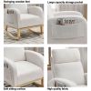 27.6"W Modern Accent High Backrest Living Room Lounge Arm Rocking Chair,
