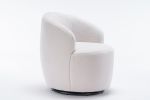 Teddy Fabric Swivel Accent Armchair