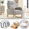 27.6"W Modern Accent High Backrest Lounge Arm Rocking Chair