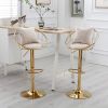 velvet bar chair, pure gold plated,