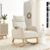 Modern Accent High Backrest  Rocking Chair