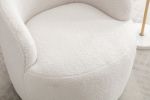 Teddy Fabric Swivel Accent Armchair