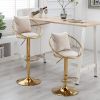 velvet bar chair, pure gold plated,