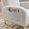 27.6"W Modern Accent High Backrest Living Room Lounge Arm Rocking Chair,
