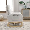 27.6"W Modern Accent High Backrest Living Room Lounge Arm Rocking Chair,