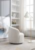 Teddy Fabric Swivel Accent Armchair