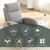 27.6"W Modern Accent High Backrest Lounge Arm Rocking Chair
