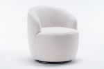 Teddy Fabric Swivel Accent Armchair