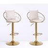 velvet bar chair, pure gold plated,