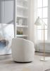 Teddy Fabric Swivel Accent Armchair