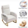27.6"W Modern Accent High Backrest Living Room Lounge Arm Rocking Chair,