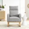 27.6"W Modern Accent High Backrest Lounge Arm Rocking Chair