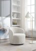 Teddy Fabric Swivel Accent Armchair