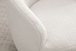 Teddy Fabric Swivel Accent Armchair
