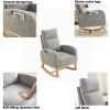 27.6"W Modern Accent High Backrest Lounge Arm Rocking Chair