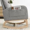 27.6"W Modern Accent High Backrest Lounge Arm Rocking Chair