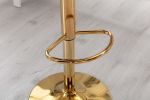 velvet bar chair, pure gold plated,
