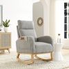 27.6"W Modern Accent High Backrest Lounge Arm Rocking Chair