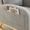 27.6"W Modern Accent High Backrest Lounge Arm Rocking Chair