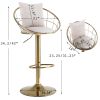 velvet bar chair, pure gold plated,