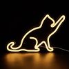 1pc LED Neon Sign Cat-shaped Night Lights USB Power Supply