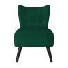 Unique Style Green Velvet Covering Accent Chair