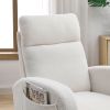 27.6"W Modern Accent High Backrest Living Room Lounge Arm Rocking Chair,