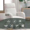 27.6"W Modern Accent High Backrest Living Room Lounge Arm Rocking Chair,