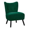 Unique Style Green Velvet Covering Accent Chair