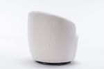 Teddy Fabric Swivel Accent Armchair