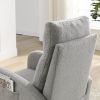 27.6"W Modern Accent High Backrest Lounge Arm Rocking Chair