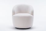 Teddy Fabric Swivel Accent Armchair