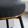 Gray Swivel Bar Stools - High-Back,