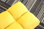 Accent Click Clack Chair with Ottoman Yellow Fabric Upholstered
