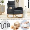 27.6" Modern Accent High Backrest Rocking