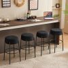30" Tall, Round High Bar Stools, Set of 2 -