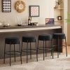 30" Tall, Round High Bar Stools, Set of 2 -