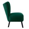 Unique Style Green Velvet Covering Accent Chair