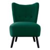 Unique Style Green Velvet Covering Accent Chair