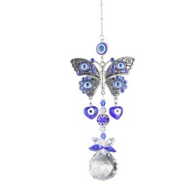 1pc Crystal Sun Catchers, Blue Butterfly Evil Eye (Style: Butterfly)