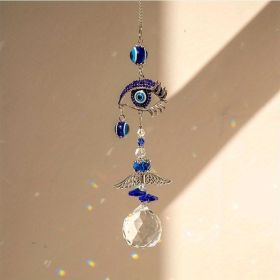 1pc Crystal Sun Catchers, Blue Butterfly Evil Eye (Style: Evil Eye)