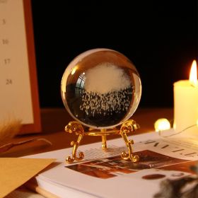1pc Crystal Ball Art Decoration (Color: Nimbus, size: Gold)