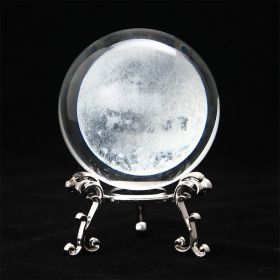 1pc Crystal Ball Art Decoration (Color: Moon, size: Silver)