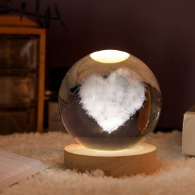 1pc Creative Crystal Ball Decoration; (Items: 8cm Love Cloud)