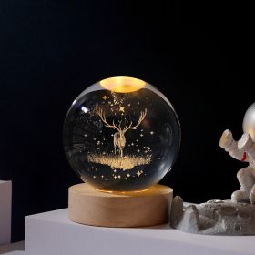 1pc Creative Crystal Ball Decoration; (Items: 8cm Accompanied By A Deer)