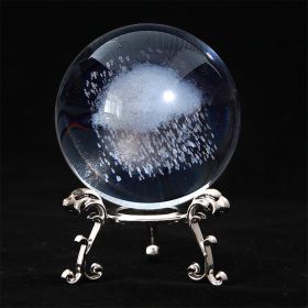 1pc Crystal Ball Art Decoration (Color: Nimbus, size: Silver)