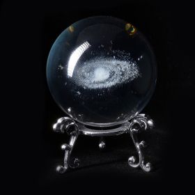 1pc Crystal Ball Art Decoration (Color: Milky Way, size: Silver)