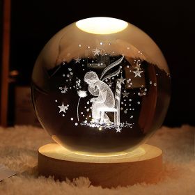 1pc Creative Crystal Ball Decoration; (Items: Prince Rose)