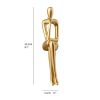 Golden Sitting Abstract Sculpture for Modern Home
